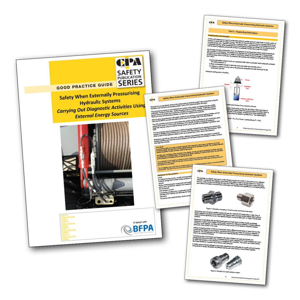 CPA publishes guide on hydraulic pressurising tasks