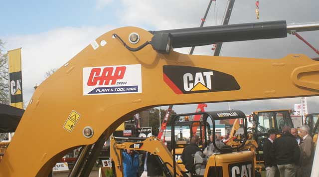 Evidence of Finning's new alliance with GAP Group was visible on the stand. The Glasgow-based plant and tool hirer recently placed an order for 90 Caterpillar mini excavators.