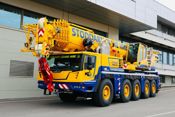 Liebherr crane, part of the Stoddart Crane Hire fleet
