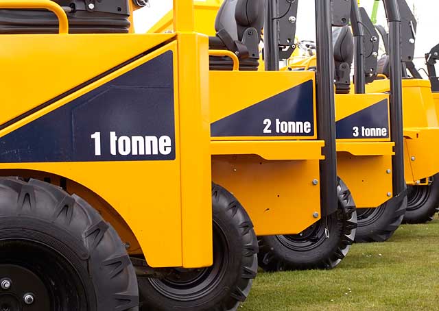 TAKE YOUR PICK: A line up of Thwaites dumpers.